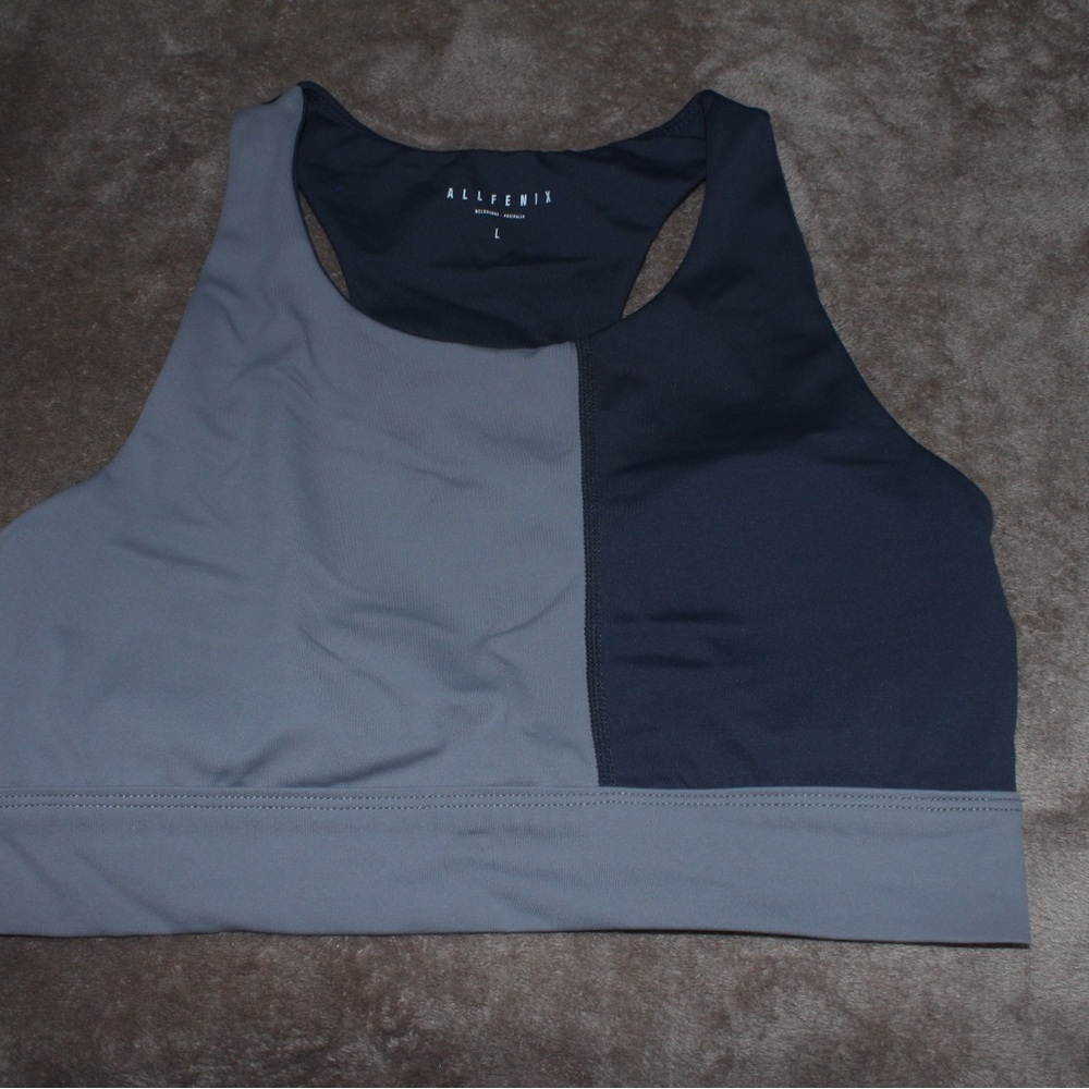 All Fenix Gray and Black Sports Bra